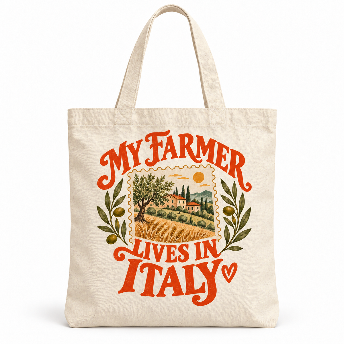 Tote Bag: My Farmer Lives in Italy - Tuscany Postcard