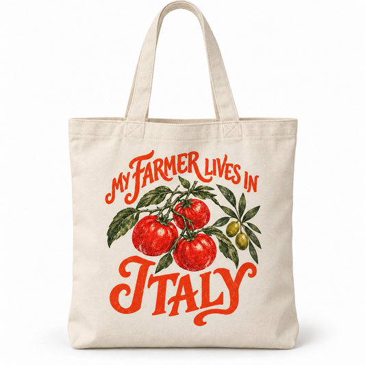 Tote Bag: My Farmer Lives in Italy (Tomatoes)